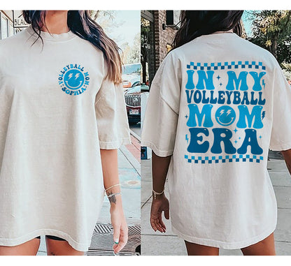 In My Volleyball Mom Era T-shirt, Custom Volleyball Shirt, Personalized Volleyball Mom Shirt, Mom Shirt, Volleyball Mom Game Day Shirt
