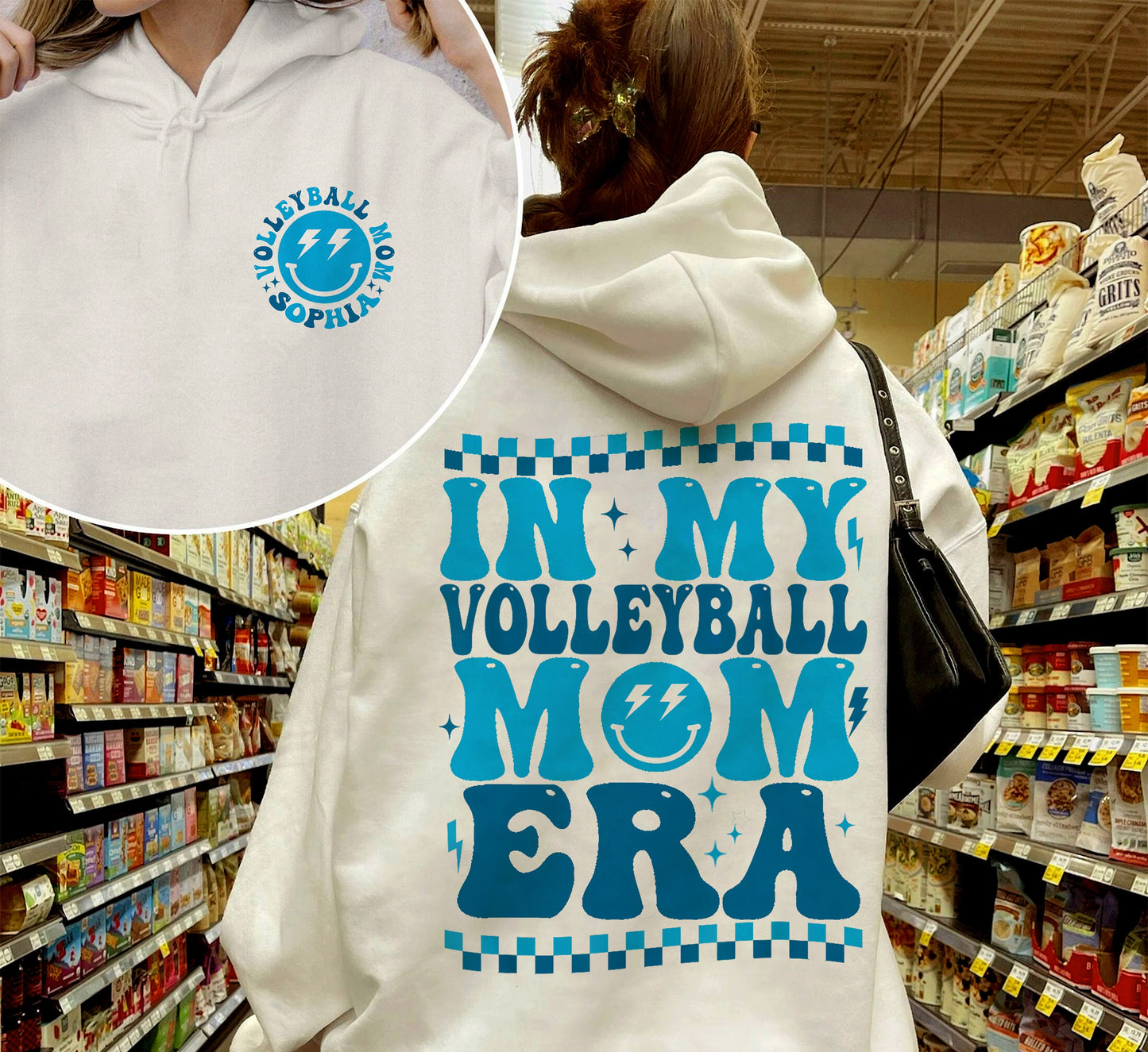 In My Volleyball Mom Era T-shirt, Custom Volleyball Shirt, Personalized Volleyball Mom Shirt, Mom Shirt, Volleyball Mom Game Day Shirt