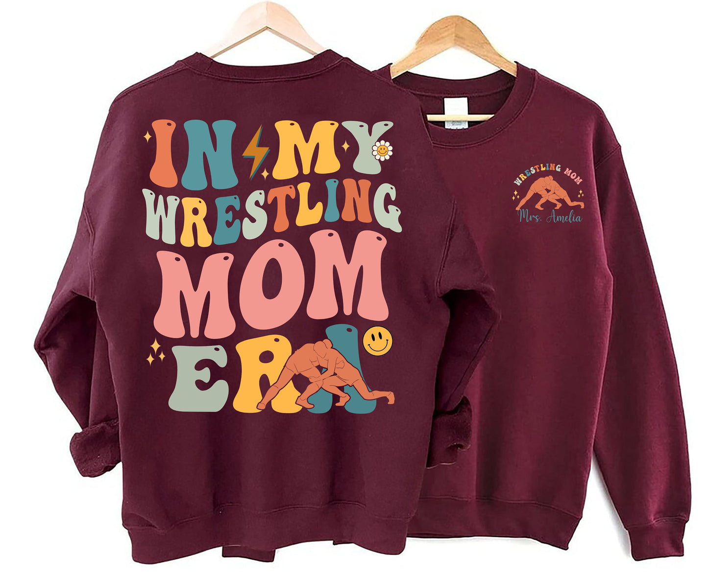 In My Wrestling Mom Era Sweatshirt, Wrestling Mom Hoodie, Sports Mama Sweater, Wrestler Mom Gift, Game Day, Mothers Day Gift, Gift for Her