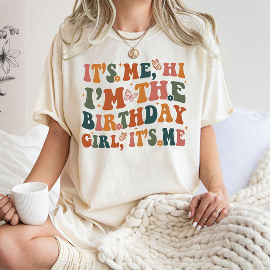 It's Me Hi I'm The Birthday Girl Shirt, Birthday Girl Sweatshirt, Girls Birthday Party Hoodie, Girls Birthday Shirt, Birthday Shirt Women
