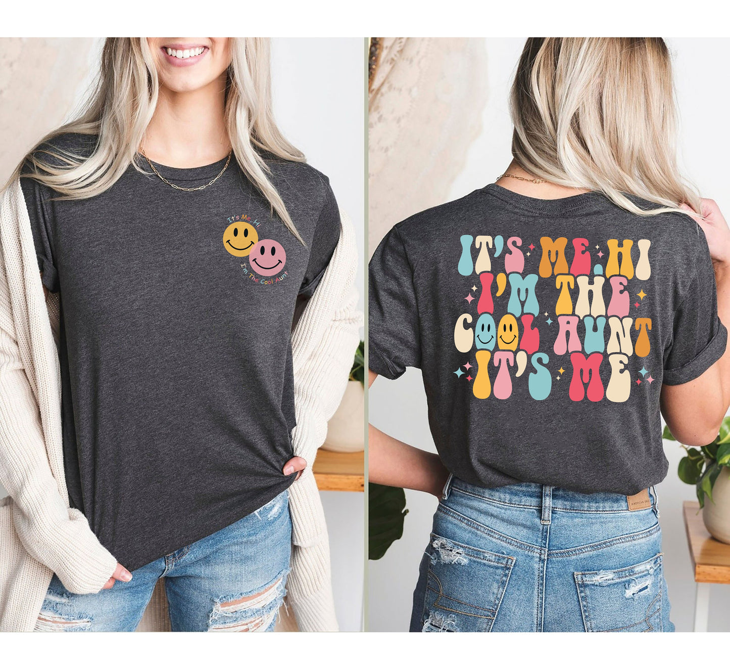 It's Me Hi I'm The Auntie It's Me T-shirt, Auntie Shirt, Aunt Shirt, Cool Aunt Tshirt, Auntie Gifts, Gift for Aunt, Promoted To Aunt