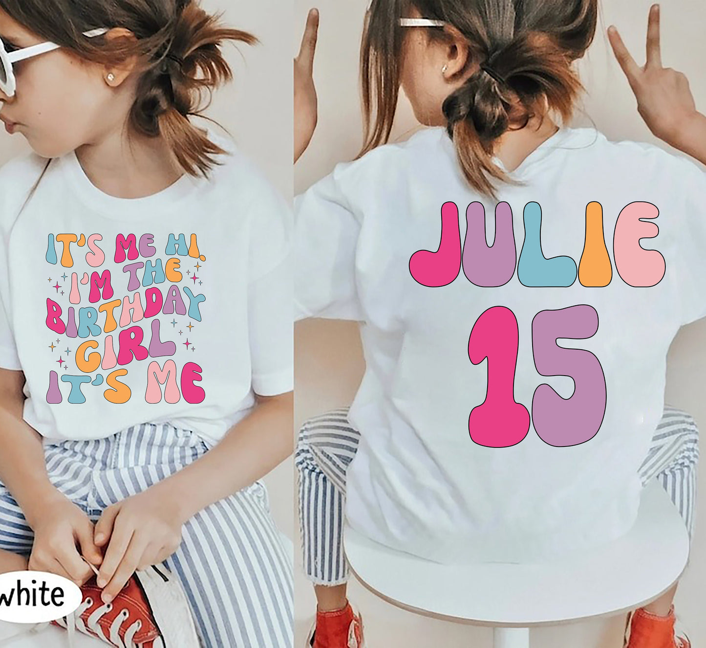It's Me Hi I'm the Birthday Girl It's Me T-Shirt, Custom Birthday Shirt, Birthday Party Sweatshirt, Gift For Tee