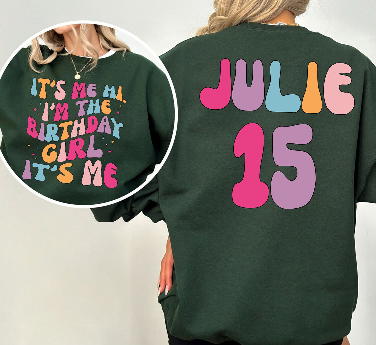 It's Me Hi I'm the Birthday Girl It's Me T-Shirt, Custom Birthday Shirt, Birthday Party Sweatshirt, Gift For Tee