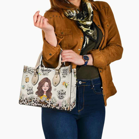 Travel More, Worry Less - Personalized Travelling Leather Handbag
