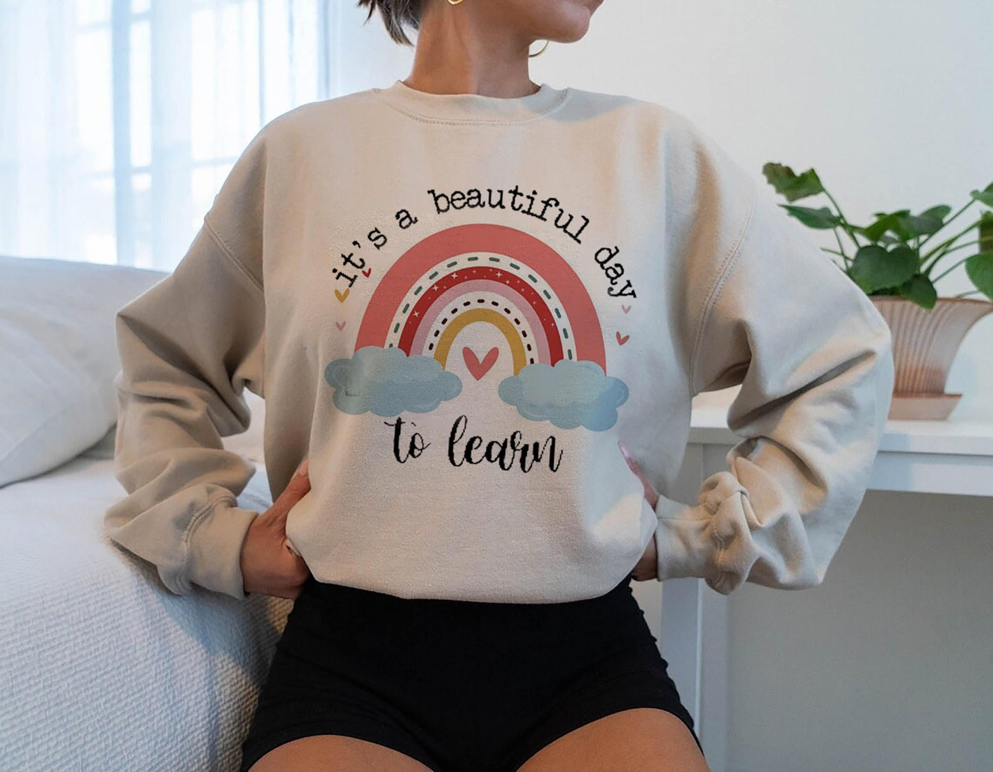Inspirerende Lær - Lærerskjorte, lærertrøje, Back To School-skjorte, Lærergave, 1. skoledagsskjorte, Lærer-T-shirt