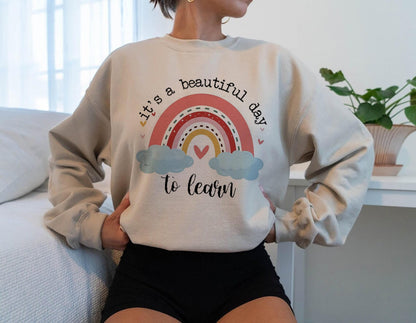 Inspirerende Lær - Lærerskjorte, lærertrøje, Back To School-skjorte, Lærergave, 1. skoledagsskjorte, Lærer-T-shirt