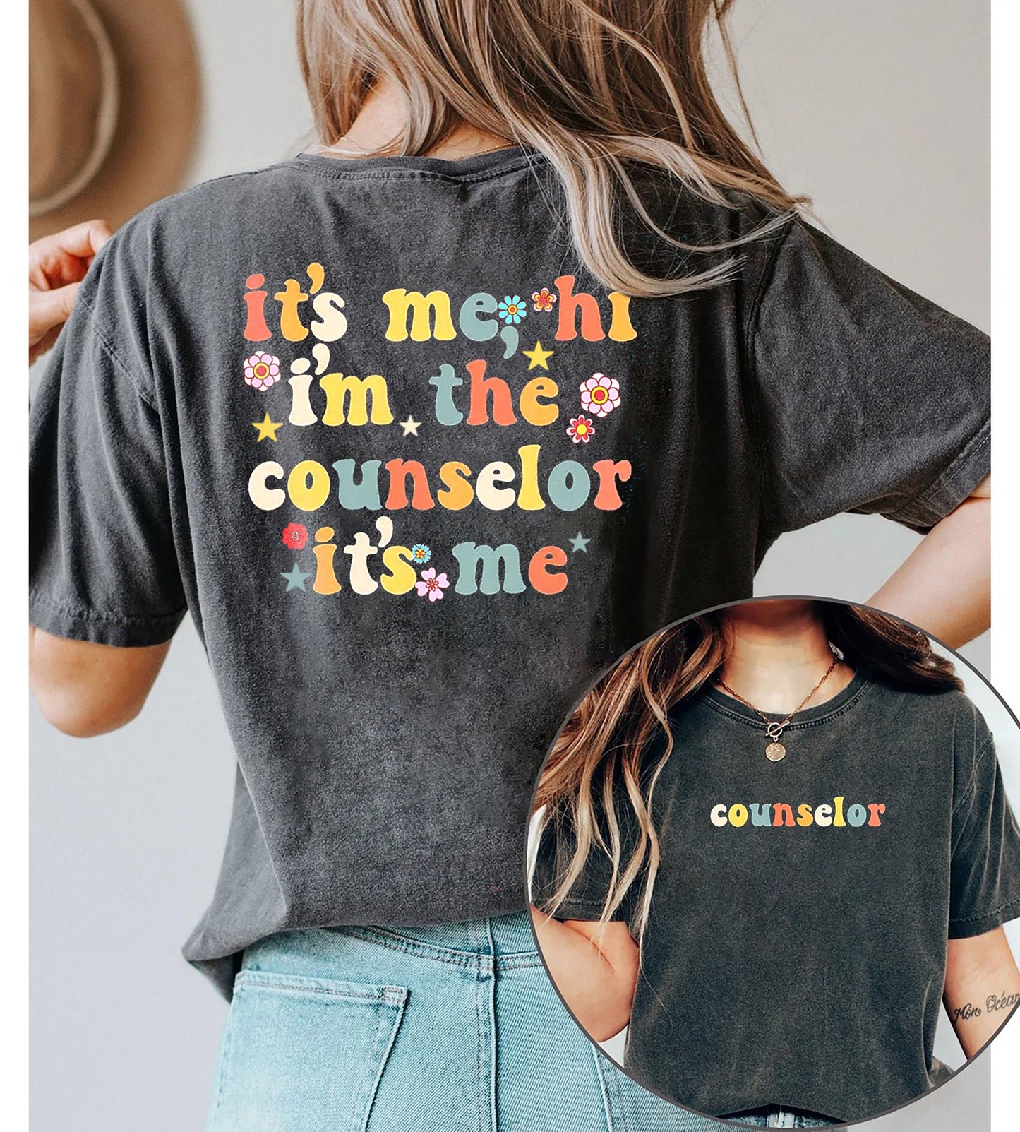 It's Me Hi I'm The Counselor It's Me Shirt- School Counselor Gift- Funny Counselor Shirt- Counselor's Version- Counselor Tee- Counseling tee