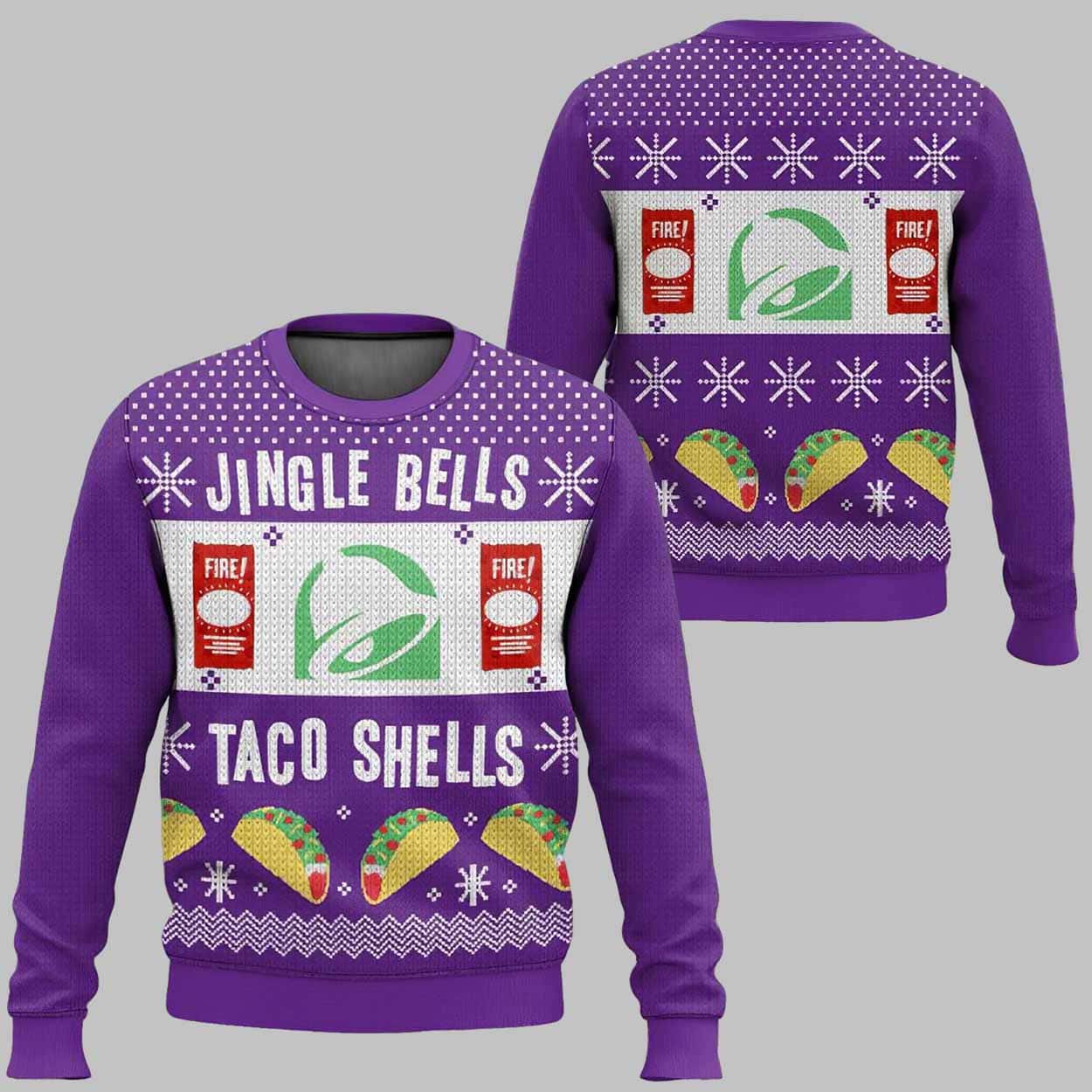 Jingle Bells Taco Shells Ugly Christmas Sweater