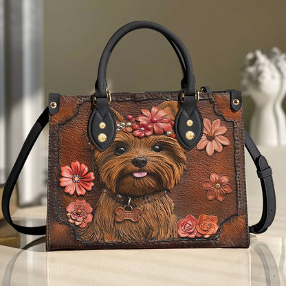 Leather Bag Wildflower Yorkie