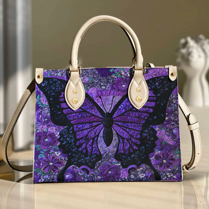 Leather Bag Midnight Bloom Butterfly
