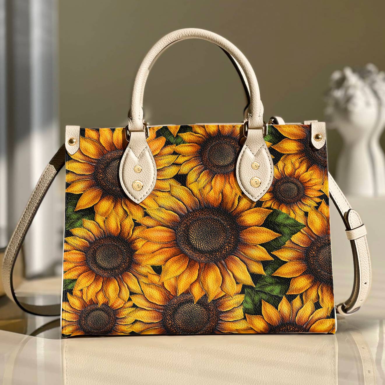 Leather Bag Sunlit Elegance