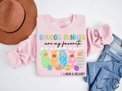 Labor And Delivery Easter Shirt,Cute Bunnies Easter Shirt,Labor Nurse Gift,Spring L And D Nurse Shirt,L&D Nurse Easter Tee,Funny Nurse Shirt