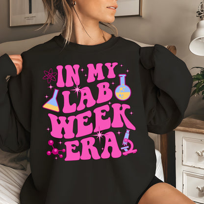 LAB WEEK ERA Retro Sweatshirt, Medical Lab Science, Pathology Gift, Phlebotomist, Lab Assistant,Blood Bank,Lab Scientist Tee, Microbiologist