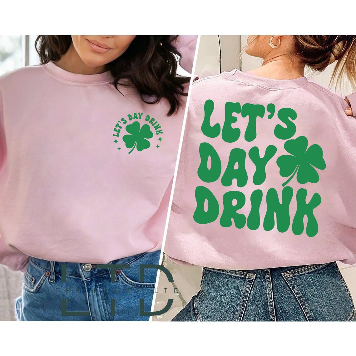 Lets Day Drink Shirt, Retro St Patty's Day,Vintage St Patricks Day,Lucky St Pattys Day  Shirt,Day Drinking Shirt,St. Paddys Day, Lucky Shirt