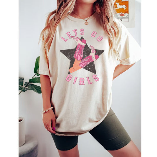 Let's Go Girls Shirt, Let's Go Girls Graphic Tee, Girls Trip Shirt, Bridal Party Shirt, Retro Graphic Tee, Besties Tee,Girls Trip Tee gift