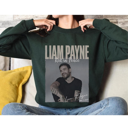 Liam Payne Rest In Piece T-Shirt, Retro Liam Payne Tribute Shirt, One Direction Music Band Shirt, 1D Thanks For Memories Shirt, Gift For Fan