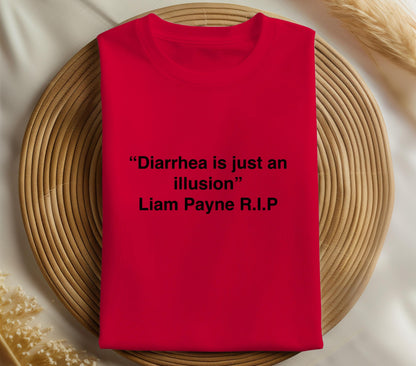 Liam Payne Memorial T-shirt, Liam Payne Cursed One Direction T-shirt, Diarrhea is Just An Illusion Tee, Rest In Peace, Honor the Icon