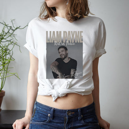 Liam Payne Rest In Piece T-Shirt, Retro Liam Payne Tribute Shirt, One Direction Music Band Shirt, 1D Thanks For Memories Shirt, Gift For Fan