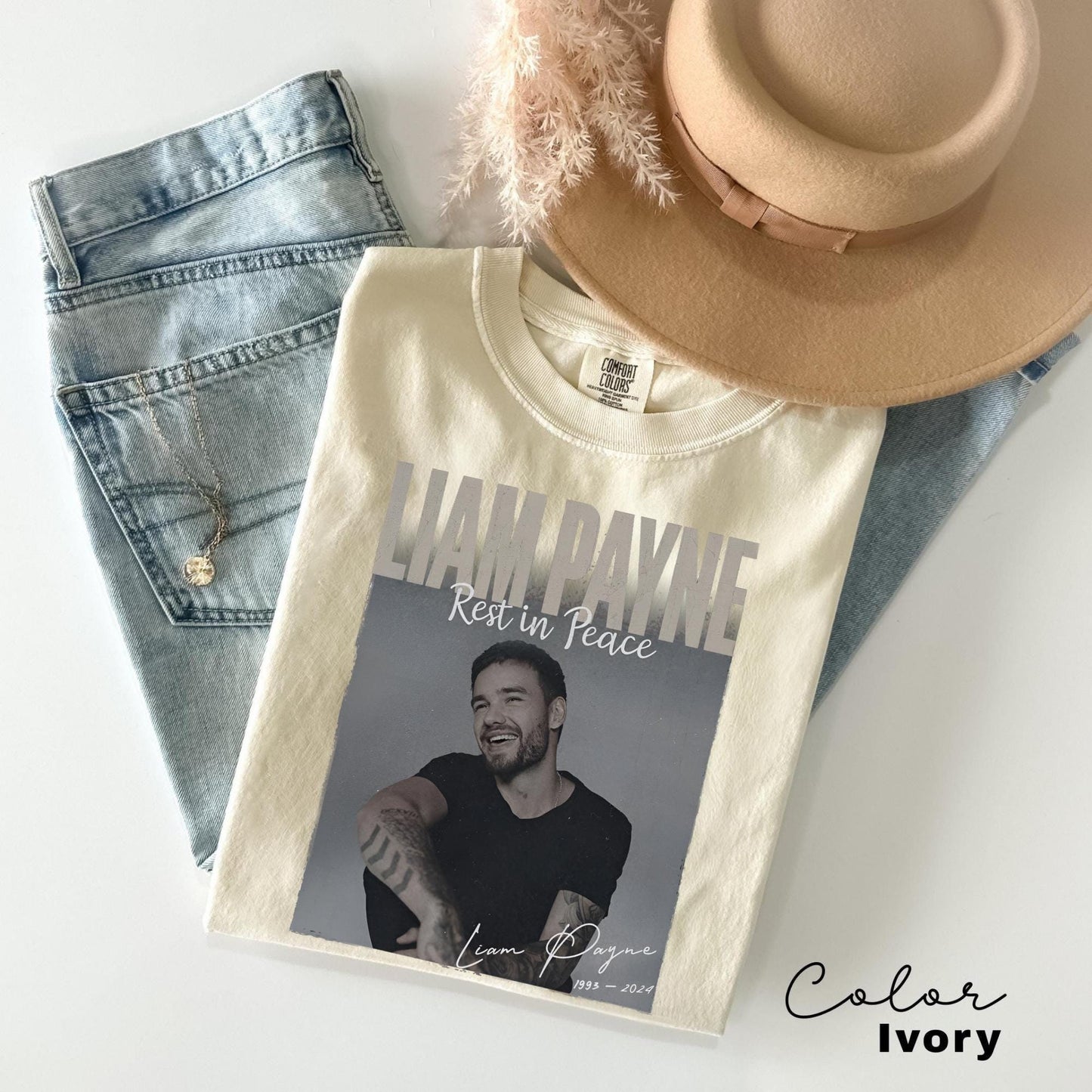 Liam Payne Rest In Piece T-Shirt, Retro Liam Payne Tribute Shirt, One Direction Music Band Shirt, 1D Thanks For Memories Shirt, Gift For Fan