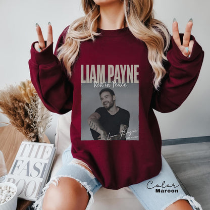 Liam Payne Rest In Piece T-Shirt, Retro Liam Payne Tribute Shirt, One Direction Music Band Shirt, 1D Thanks For Memories Shirt, Gift For Fan