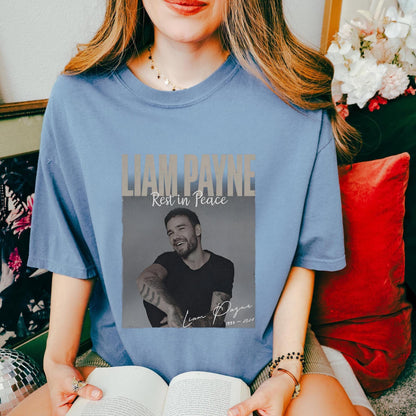 Liam Payne Rest In Piece T-Shirt, Retro Liam Payne Tribute Shirt, One Direction Music Band Shirt, 1D Thanks For Memories Shirt, Gift For Fan