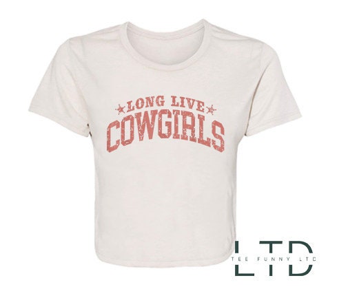 Long Live Cowgirls Cropped Tee, Cute Country Cropped Tee, Cowgirl Shirt, Western Tee, Oversized Graphic Cropped Tee, Western Graphic Tee