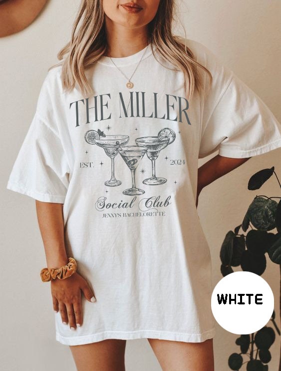 Luxury Bachelorette party shirt, Custom Name Crewneck Shirt, Social Cocktail Club Bachelorette, Bridal Party Gifts,Bride Wedding favor Shirt
