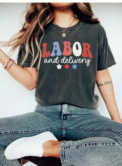 L&D Nurse 4th of July T-Shirt