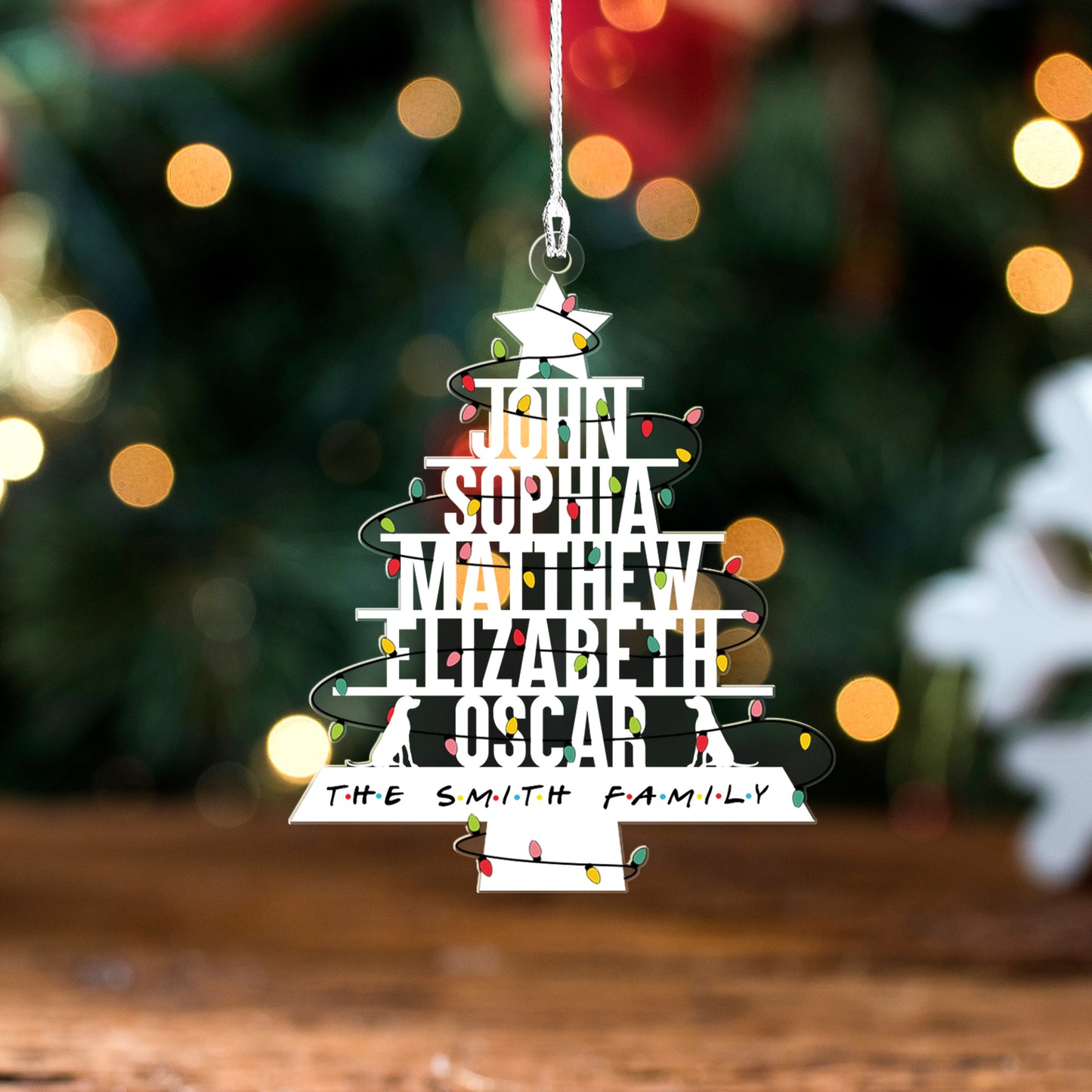 Personalized Family With Labrador Dog Ornament Christmas, Christmas Tree Ornament , Personalied Family Christmas Tree, Christmas For Gift