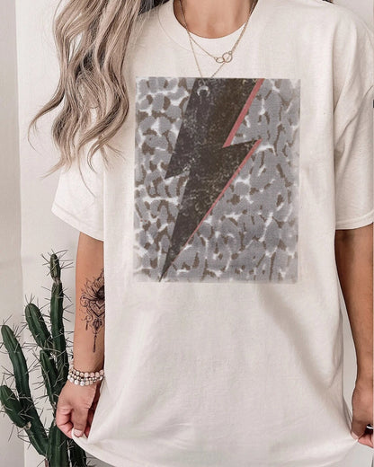 Leopard Lightning Bolt skjorte, Lightning Bolt T-Shirt, Neon Pink Lightning Bolt skjorte, Leopard Lightning skjorte, Trendy skjorte