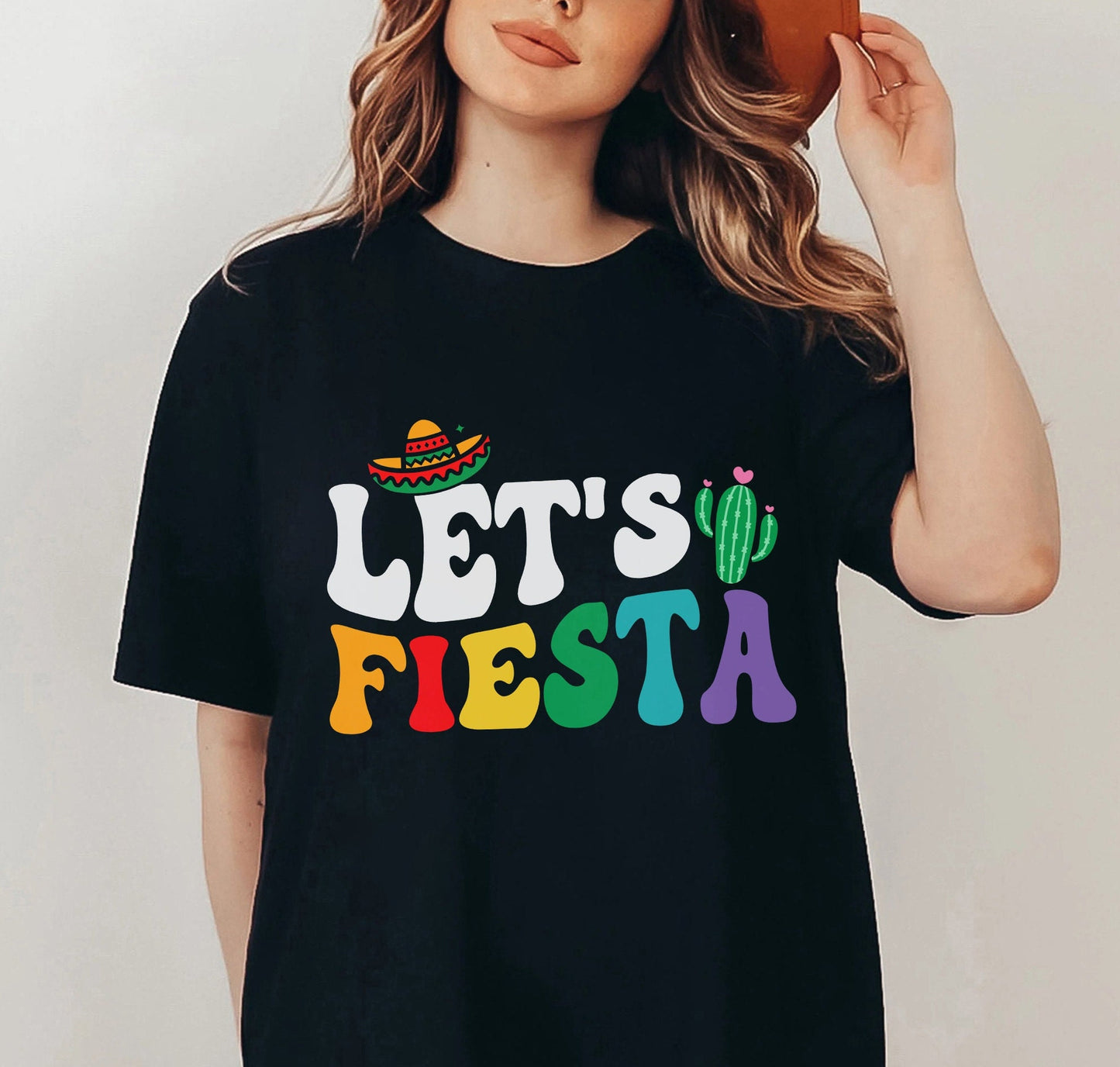 Let's Fiesta Celebration Tee Shirts, Let's Fiesta Bachelorette Party Shirt, Fiesta Serape Print, Girls Trip Shirts