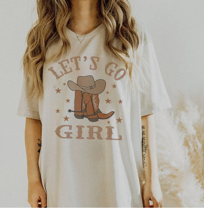Let's Go Girls Graphic Tee, Let's Go Girls T-Shirt, Retro Graphic Tee, Gifts for Her, Gift, Bachelorette Bridal Party Shirts,Girls Trip gift