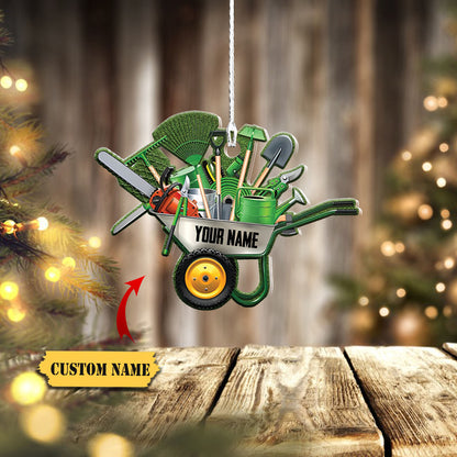 Personalized Custom Name Love Garden Ornament Christmas Gift, Ornament Christmas, Ornament For Garden Lover