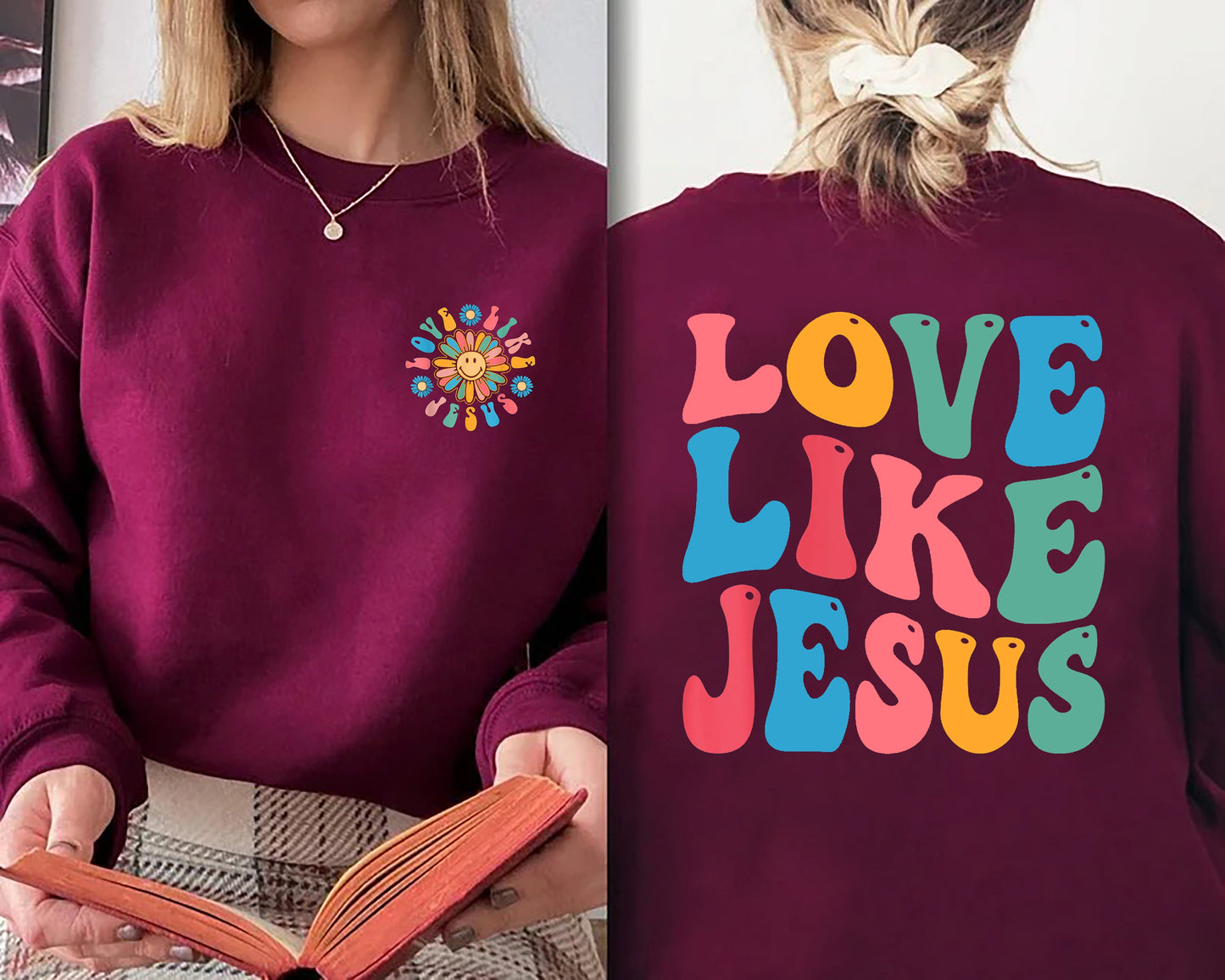 Love Like Jesus Shirt, Colorful Jesus Shirt, Christian T-Shirt, Religious Gifts, Bible Verse Shirt, Motivational Christian Shirt, Jesus Tee
