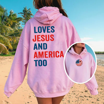 Loves Jesus and America Too Shirt,