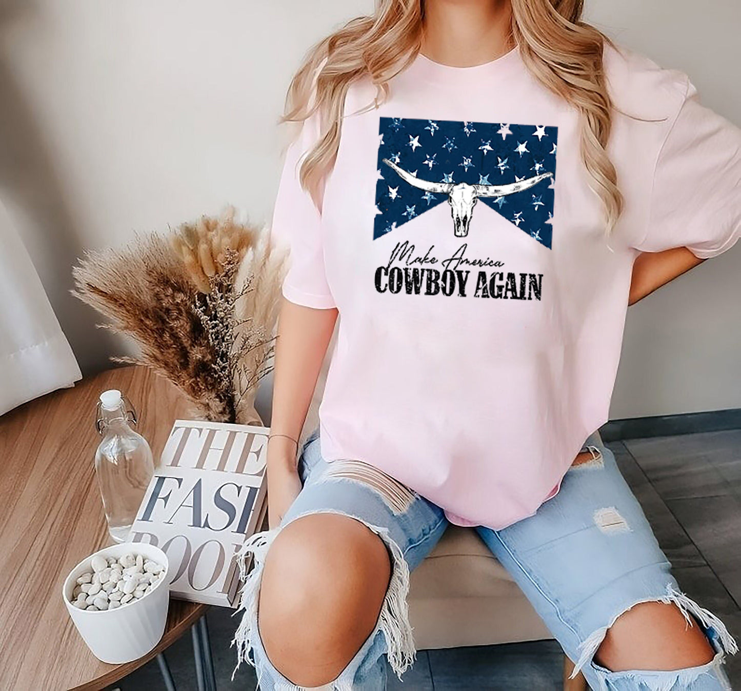 Make America Cowboy Again Comfort Colors Tee, Western 4th Of July  Shirt, Cowboy Independence Day, Country America T-Shirt, america cowboy
