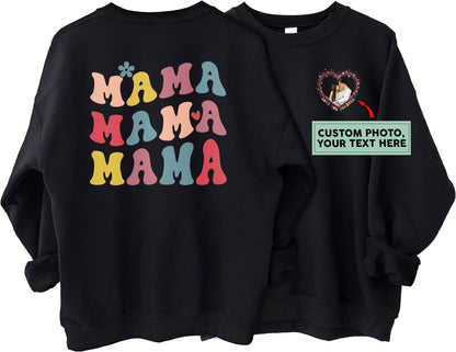 MAMA-foto-t-shirt, tilpasset mors dags-gave, gave til mor, personlig gave til mor, printbar mors-dags-fotoskjorte, bedstemor-gave
