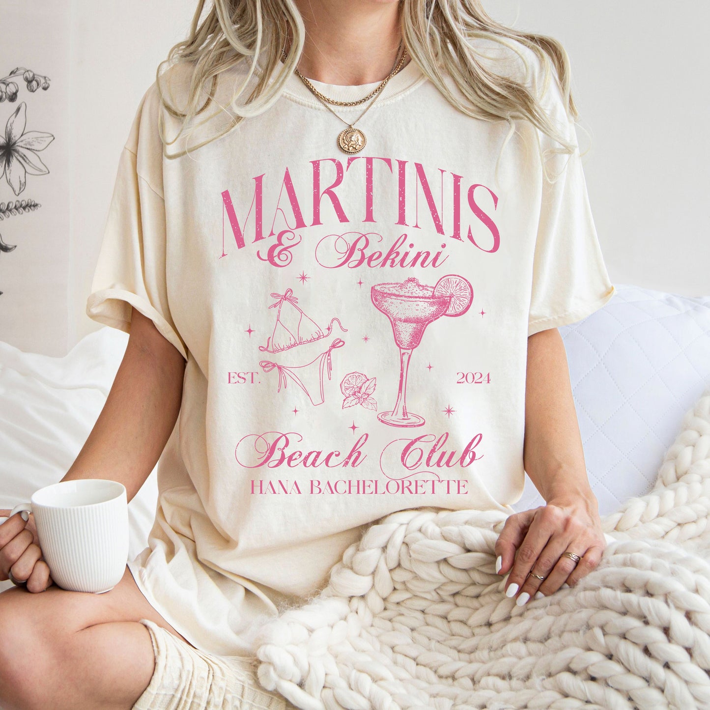 Martinis and Bikinis,Beach Bachelorette Party Shirt,Comfort Colors Personalized Luxury Bachelorette,Custom Bride,Social Club Bach Shirt