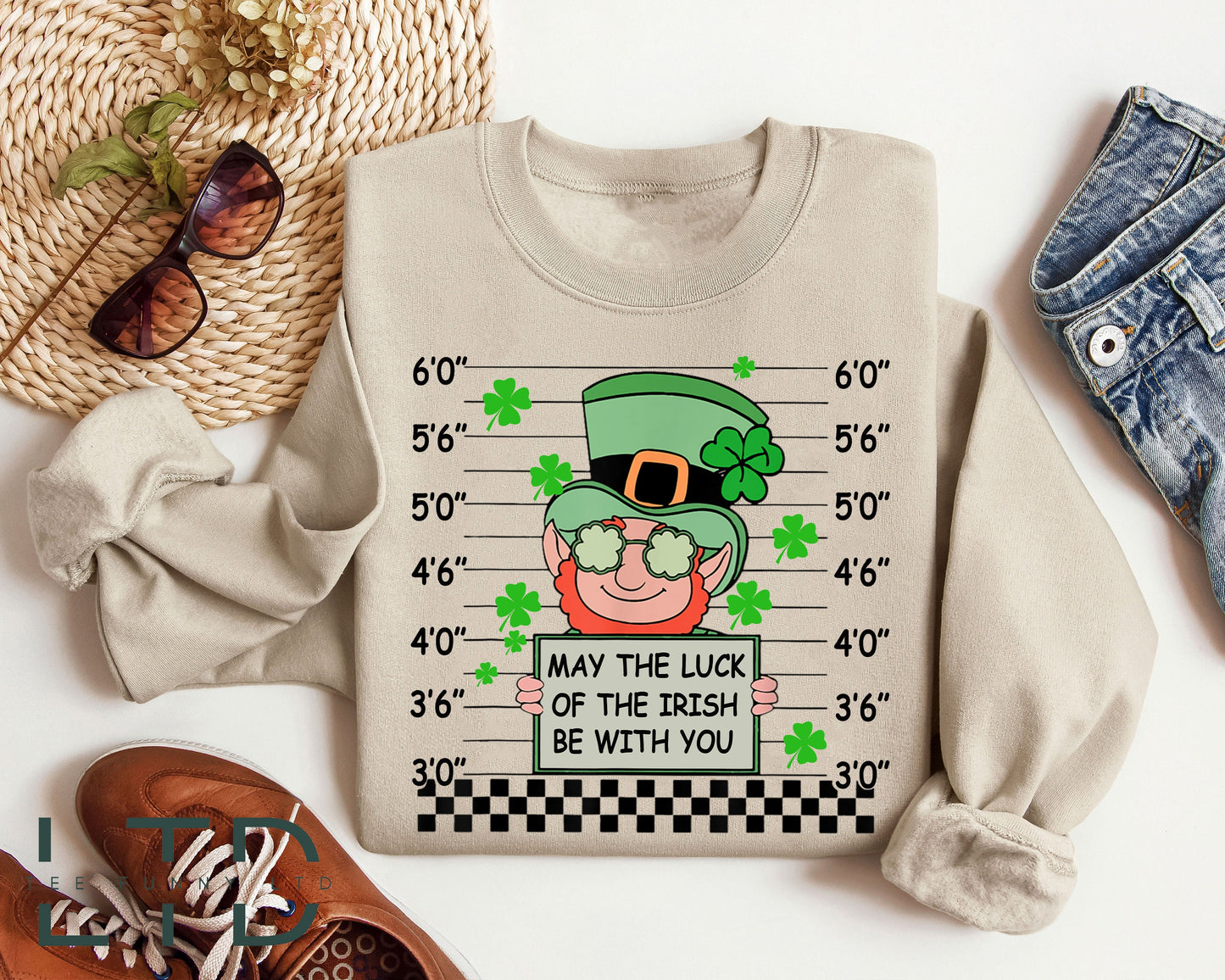 May The Luck of The Irish Be With You Sweatshirt,St Patrick's Day Gift,Funny St Patrick's Day Sweatshirt,Saint Patrick's Day Shirt for Woman