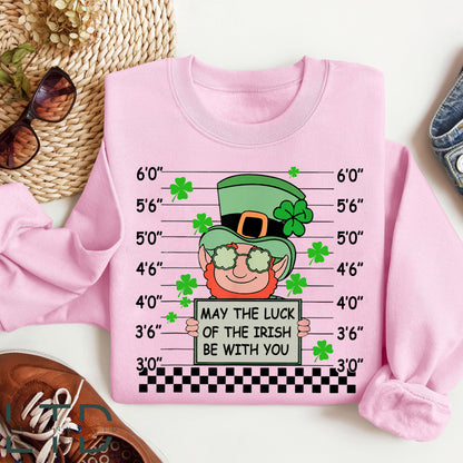 May The Luck of The Irish Be With You Sweatshirt,St Patrick's Day Gift,Funny St Patrick's Day Sweatshirt,Saint Patrick's Day Shirt for Woman