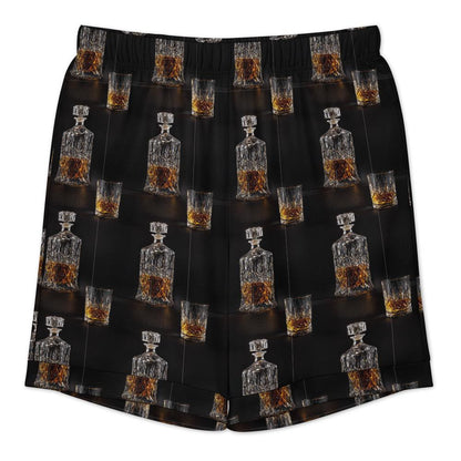 Men's Pajama Set With Whiskey Decanter Print, Ice Silk Loungewear For Men, Two Piece Sleepwear Shorts Set, Gift For Whiskey Lovers 4327374161