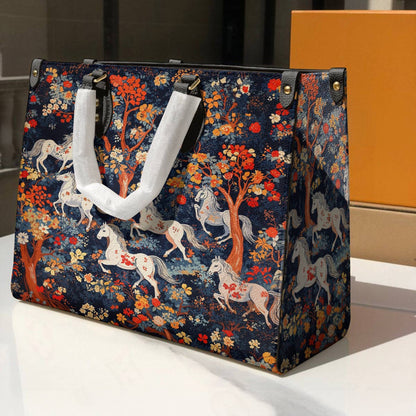 Leather Bag Enchanted Horses