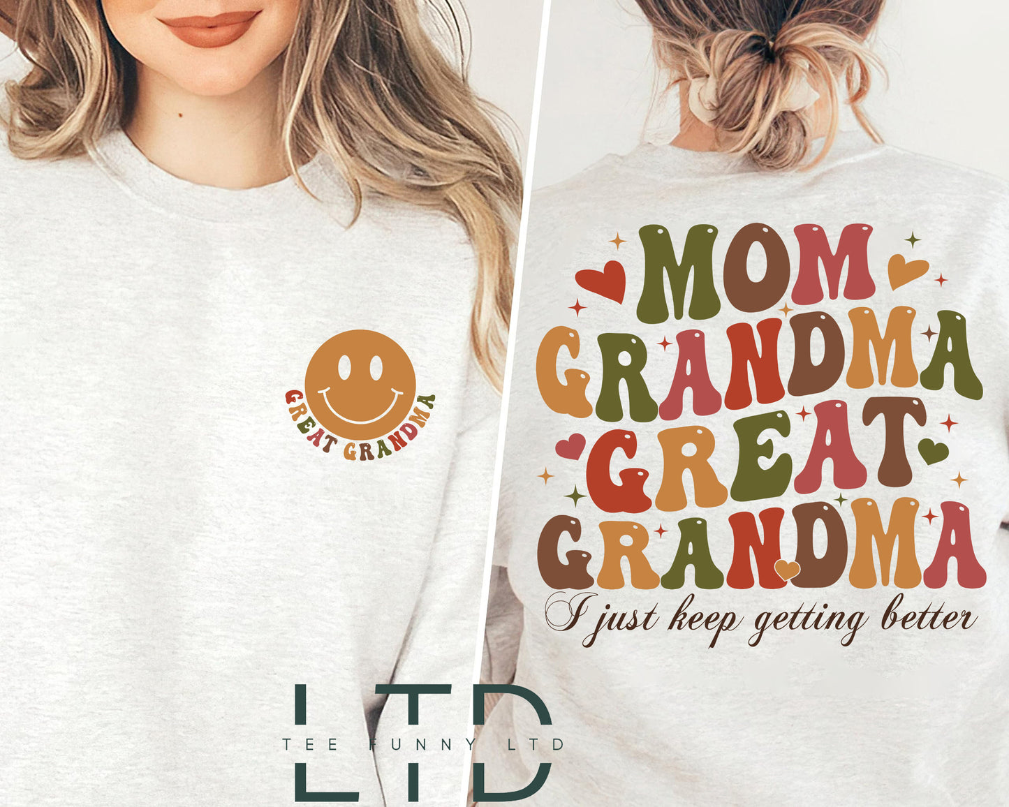 Mom Grandma Great Grandma Shirt, New Grandma Shirt, Mother's Day Gift, Pregnancy Announcement, Mom Shirt, Grandma Shirt, Gift For Mother