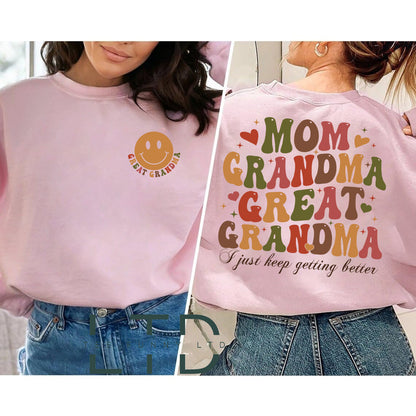 Mom Grandma Great Grandma Shirt, New Grandma Shirt, Mother's Day Gift, Pregnancy Announcement, Mom Shirt, Grandma Shirt, Gift For Mother