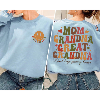Mom Grandma Great Grandma Shirt, New Grandma Shirt, Mother's Day Gift, Pregnancy Announcement, Mom Shirt, Grandma Shirt, Gift For Mother