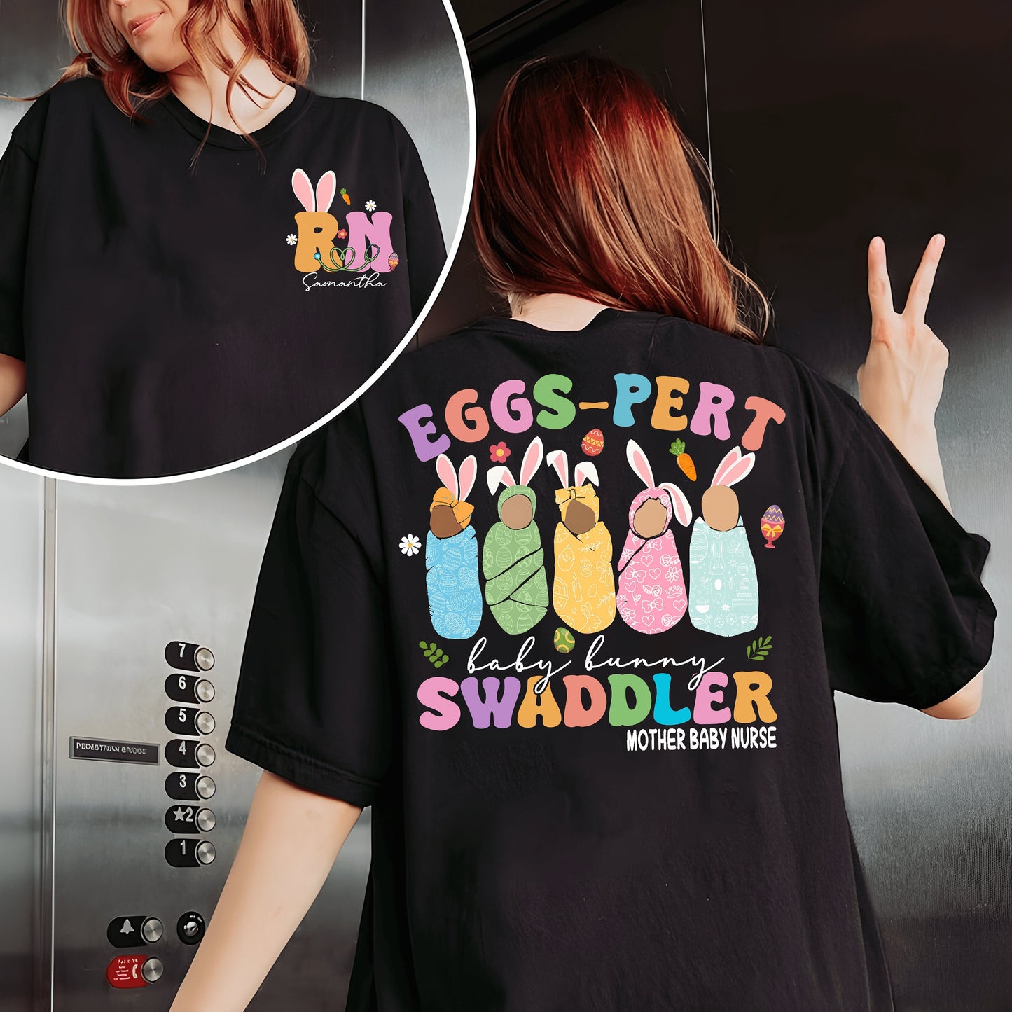 Mother Baby Nurse Easter Sweatshirt, Swaddle Specialist, Postpartum Nurse, Easter Gifts for Labor Delivery Nurse, Easter Nicu Nurse Shirt