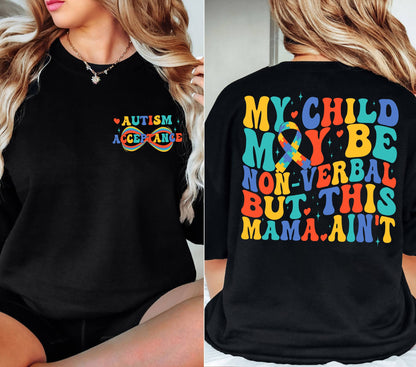 Mit barn kan være non-verbal, men denne mor er ikke skjorte, Autism Awareness T-shirts, Autism Mama Shirt, Autism Awareness, Neurodivergent gave