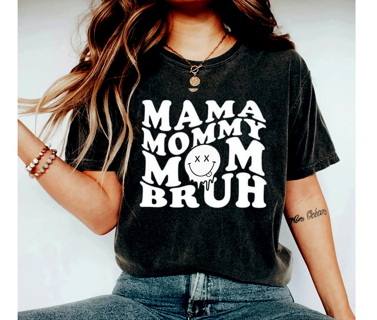 Mama Shirt, Mama T-shirt, Funny Mom Shirt, Retro Boho Mama Mommy Mom Bruh Shirt, Gift for Mom, Baby Shower Gift