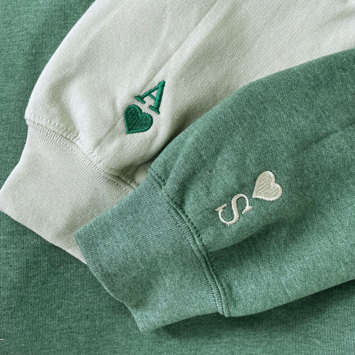 Matching Sweatshirt For Couple, Custom Embroidered Anime Cat Crewneck, Anniversary Gift For Couple