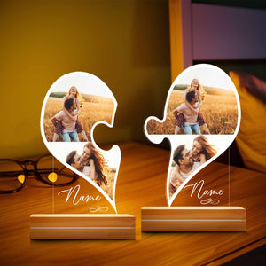 Personalized Valentine Design Led Lights Heart Table Night Lamp Love Couple Anniversary Custom name and date Engagement Wedding Gifts